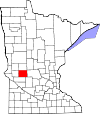 State map highlighting Pope County