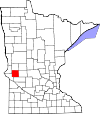 State map highlighting Stevens County