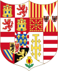 Arms of Charles V Holy Roman Emperor, Charles I as King of Spain (In Italy).svg
