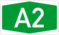 A2 motorway shield