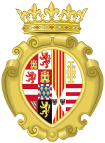 Coat of Arms of the King of Spain as Monarch of Naples and Sicily (1598-1665).svg