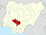 Map of Nigeria highlighting Kogi State