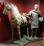 Reconstruction of Roman cavalryman at Roman Museum