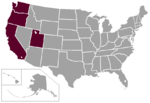 WCC West Coast Conference Map.PNG