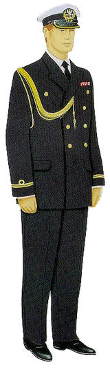 Uniform of an officer of the Polish Navy.