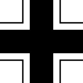 Image of the emblem of the German Armed forces of WWII, the Iron Cross (German: Balkenkreuz)