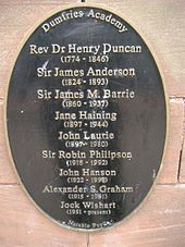 Plaque of Notable Students at Dumfries Academy.jpg