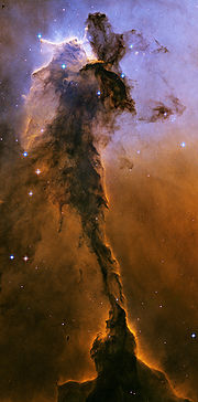 A view of the "Spire" within M16, the Eagle Nebula.