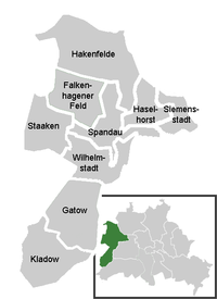District map of Spandau