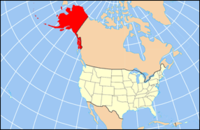 Map of the U.S. highlighting Alaska
