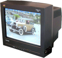 19" inch (48.3 cm tube, 45.9 cm viewable) ViewSonic CRT computer monitor.