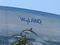 Wyland's signature on Long Beach Arena.