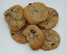 Home-made chocolate chip cookies