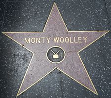 Woolley's star on the Hollywood Walk of Fame, showing the television emblem, though his official category is "Motion Pictures"