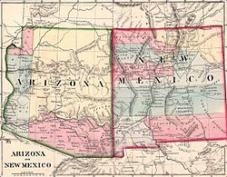 Location of New Mexico Territory