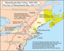 Location of Massachusetts Bay Company