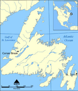 Cormack is located in Newfoundland