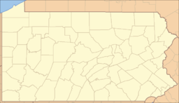 Location of Cook Forest State Park in Pennsylvania