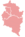 Map indicating the districts of Vorarlberg