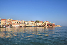 View of the Venetian port of Chania.