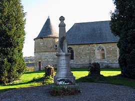 Dommery monument-aux-morts et église fortifiée.jpg