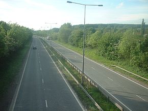 The A63(T) looking west from near Brough