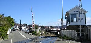 Deganwy railway station from level crossing.jpg