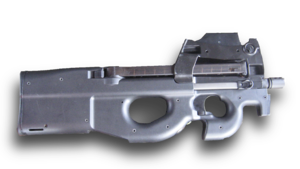 Photo of the P90 LV / IR model with an empty magazine in the weapon