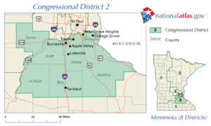 The 2nd congressional district of Minnesota since 2002