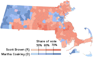 Massachusetts Senatorial Special Election Results by Municipality, 2010.svg