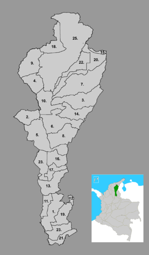 Municipalities in the Cesar Department