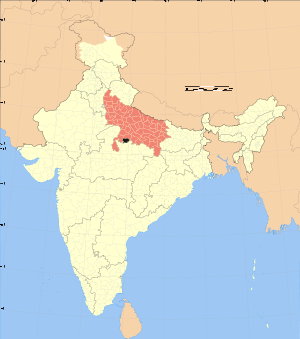 Uttar Pradesh district location map Mahoba.svg