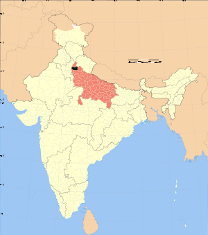 Uttar Pradesh district location map Muzaffarnagar.svg