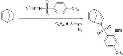 Norbornadiene reaction with tosyl azide