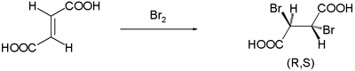 Bromination of fumaric acid