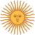 Sun of May of the Flag of Argentina
