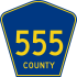 County Route 555 marker