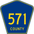 County Route 571 marker