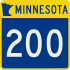 Trunk Highway 200 marker