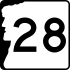 New Hampshire Route 28 marker