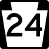 PA Route 24 marker