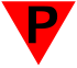 Red triangle Pole.svg