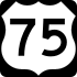 U.S. Highway 75 marker