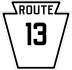 PA Route 13 marker