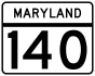 Maryland Route 140 marker