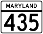Maryland Route 435 marker