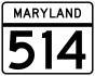 Maryland Route 514 marker