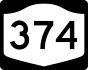 NYS Route 374 marker