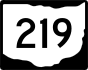 State Route 219 marker