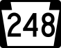 PA Route 248 marker